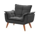 Ver imagem 1 de Poltrona Opala Pé Palito 1 Lugar Cinza Home Decorações