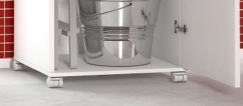 Gabinete Branco Multiuso 1 Porta 4 Rodinhas - 6