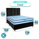 Ver imagem 3 de Conjunto Cama Box Bau Blindado Casal + Colchão Molas Ensacadas Blue Paropas + Cabeceira
