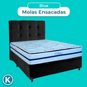 Ver imagem 4 de Conjunto Cama Box Bau Blindado Casal + Colchão Molas Ensacadas Blue Paropas + Cabeceira