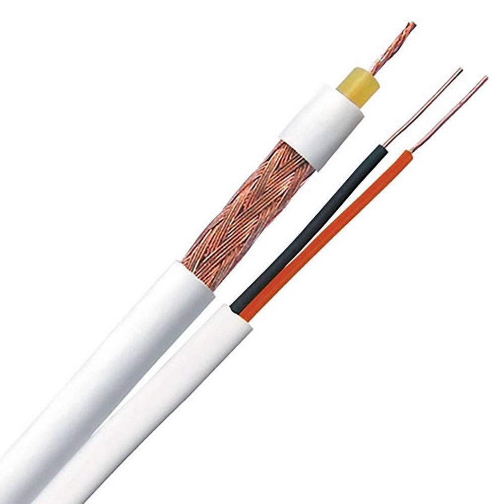 Cabo Coaxial Telecam Rf 4mm 80% Cobre +2x26awg Ext. Branco 300 Metros - 2