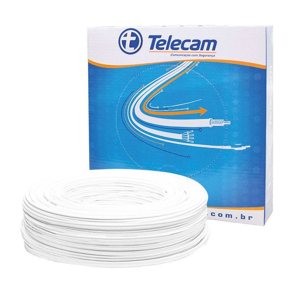 Cabo Coaxial Telecam Rf 4mm 80% Cobre +2x26awg Ext. Branco 300 Metros - 3
