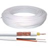Cabo Coaxial Telecam Rf 4mm 80% Liga Cobre +2x26awg Branco 100 Metros - 1