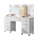 Ver imagem 2 de Penteadeira Camarim Grande com Espelho Led 9 Gavetas Moderna