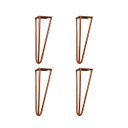 Ver imagem 1 de Kit 4 Pés de Ferro 20cm Bronze Hairpin Legs para Puff Poltrona Mesa de Centro Móveis