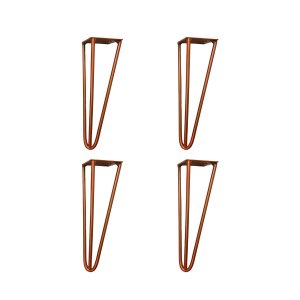 Kit 4 Pés de Ferro 20cm Bronze Hairpin Legs para Puff Poltrona Mesa de Centro Móveis