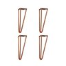 Kit 4 Pés de Ferro 20cm Bronze Hairpin Legs para Puff Poltrona Mesa de Centro Móveis - 1