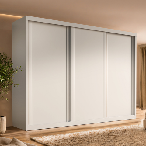 Guarda-Roupa Casal 3 Portas de Correr e 6 Gavetas Sevilha