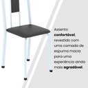 Ver mais imagens de Conjunto de Mesa Tubular 100x60cm Tampo em Granito Ocre com 4 Cadeiras Lívia Branco/Preto