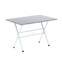 Ver imagem 5 de Conjunto de Mesa Tubular 100x60cm Tampo em Granito Ocre com 4 Cadeiras Lívia Branco/Preto