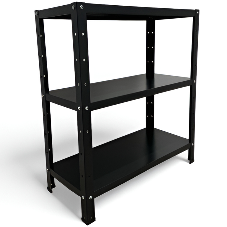 Prateleira Estante Armário Aço 3 Bandejas 60cm Preto Romero Prateleira Estante Armário Aço 3 Bandejas 60cm Preto Romero
