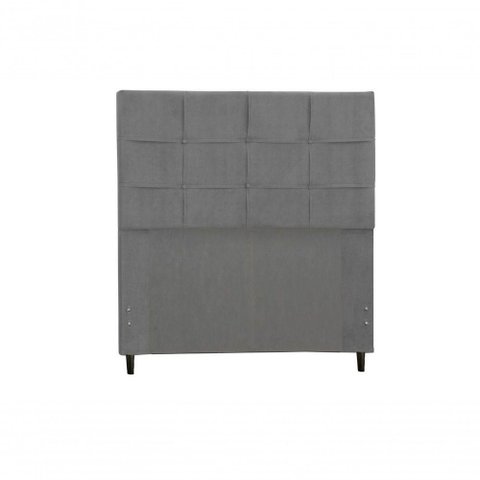 Cabeceira Estofada Box Casal Queen Size Encosto para Cama Hylux 164x126 Cm Chumbo