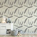 Ver imagem 2 de Papel de Parede Temático Penas em Fundo Bege - 2,50x0,50m