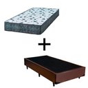 Ver imagem 1 de Cama Box Solteiro 88 Tecido Marrom com Colchão Alegro Bello Box D28 Cinza 57x88x188