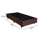 Ver imagem 2 de Cama Box Solteiro 88 Tecido Marrom com Colchão Alegro Bello Box D28 Cinza 57x88x188