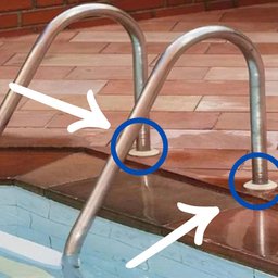 2 Un Chumbador para Escada de Piscina Abs Par de Chumbadores Tamanho Padrão - 3