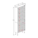 Ver imagem 3 de Armário Paneleiro de Aço 6 Portas 2 Vidros Colors Bertolini - Verde/branco