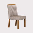 Ver imagem 1 de Conjunto Sala de Jantar Jade Gold 1,60m com 6 Cadeiras Jade Cinamomo/Linho Palha