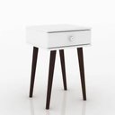 Ver imagem 1 de Mesa de Cabeceira Retrô 1 Gaveta Rt 3072 - Branco