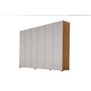 Ver imagem 3 de Guarda Roupa Casal 6 Portas e 6 Gavetas C/ Pés Horizon Naturale/off White - Rufato