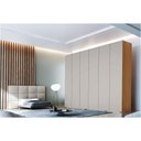 Ver imagem 1 de Guarda Roupa Casal 6 Portas e 6 Gavetas C/ Pés Horizon Naturale/off White - Rufato