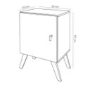 Ver imagem 2 de Mesa de Cabeceira com Porta Nicho Pés Palito - Bordo Arte Cass