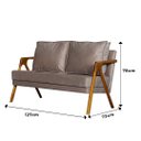 Ver imagem 5 de Namoradeira Marilia Decorativa - Corino Branco
