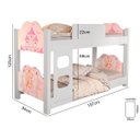 Ver imagem 4 de Beliche Solteiro Infantil Princesa Com grade de Proteção e Escada