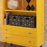 Armário S/porta Retrô Amarelo 2 Gavetas e 4 Prateleiras - 3