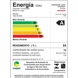 Aquecedor de Água a Gás Komeco Ko 15di Inox Digital 15 Litros Bivolt Gás Glp - 6