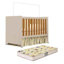 Ver imagem 1 de Berço Mini Cama Katatau Flex Areia Fosco/savana Fosco com Colchão D18 de 10cm - Reller Móveis