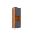 Ver imagem 1 de Paneleiro Cozinha Modulado Áurea C/ 4 Portas 70cm Cinamomo/titanium Mgm