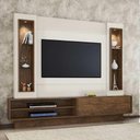 Ver imagem 4 de Painel/estante para Tv com Led Tb129l - Nobre/off White