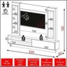 Painel/Estante para TV com LED Tb129L - Nobre/Off White - 3