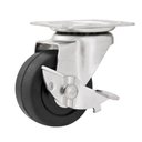 Ver imagem 2 de Rodizio Giratório de Borracha C/ Freio 8 Pol 150kg - Vonder