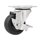 Ver imagem 2 de Rodizio Giratório de Borracha C/ Freio 8 Pol 150kg - Vonder