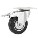 Ver imagem 1 de Rodizio Giratório de Borracha C/ Freio 8 Pol 150kg - Vonder