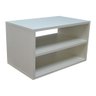 Mesa De Cabeceira Suspenso Criado Mudo Mdf Nicho Quarto Kit 2 Unidades 30x50x31cm - Branco - 2