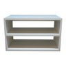 Mesa De Cabeceira Suspenso Criado Mudo Mdf Nicho Quarto Kit 2 Unidades 30x50x31cm - Branco - 3