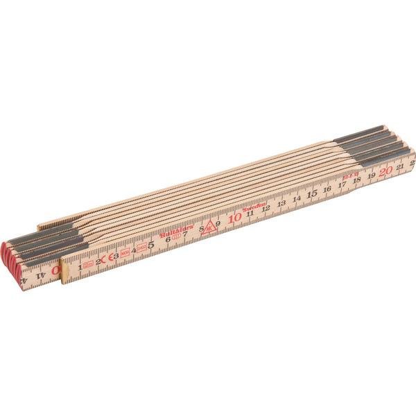 Escala métrica 1 metro 6 dobras madeira natural - Vonder - 2
