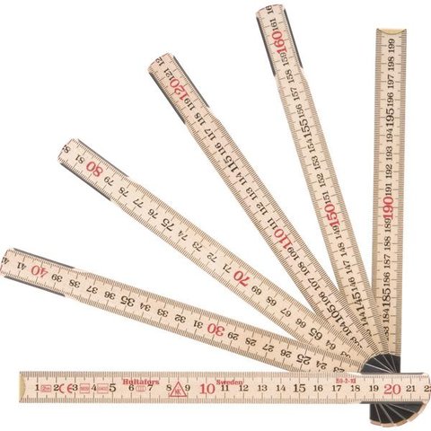 Escala métrica 1 metro 6 dobras madeira natural - Vonder
