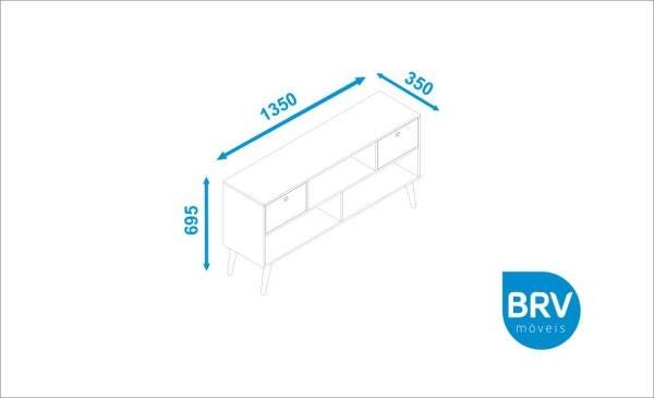 Armário de Cozinha Aéreo 2 Portas Bam31 - Branco - 4