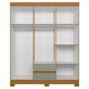 Ver imagem 4 de Guarda Roupa Casal 154cm 6 Portas Lipion Cinamomo/Sálvia a02 - Mpozenato