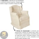 Ver imagem 5 de Poltrona Amamentação com Balanço e Puff Luxo Suede Manuela:bege
