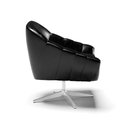 Ver imagem 5 de Kit 2 Poltronas Giratória Giovana Corano Preto Base Cromada - D'Rossi