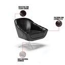 Ver imagem 7 de Kit 2 Poltronas Giratória Giovana Corano Preto Base Cromada - D'Rossi