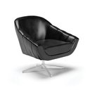 Ver imagem 4 de Kit 2 Poltronas Giratória Giovana Corano Preto Base Cromada - D'Rossi