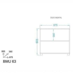 Balcão de Cozinha Multiuso 1 Prateleira Bmu 63 - Branco - 4 Balcão de Cozinha Multiuso 1 Prateleira Bmu 63 - Branco - 4