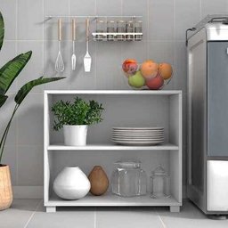 Balcão de Cozinha Multiuso 1 Prateleira Bmu 63 - Branco - 1 Balcão de Cozinha Multiuso 1 Prateleira Bmu 63 - Branco - 1