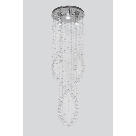 Lustre Espiral Duplo para Sala de Estar com 1m de Altura